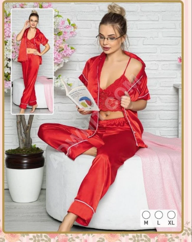 بيجاما نوم نسائية حرير ساتان