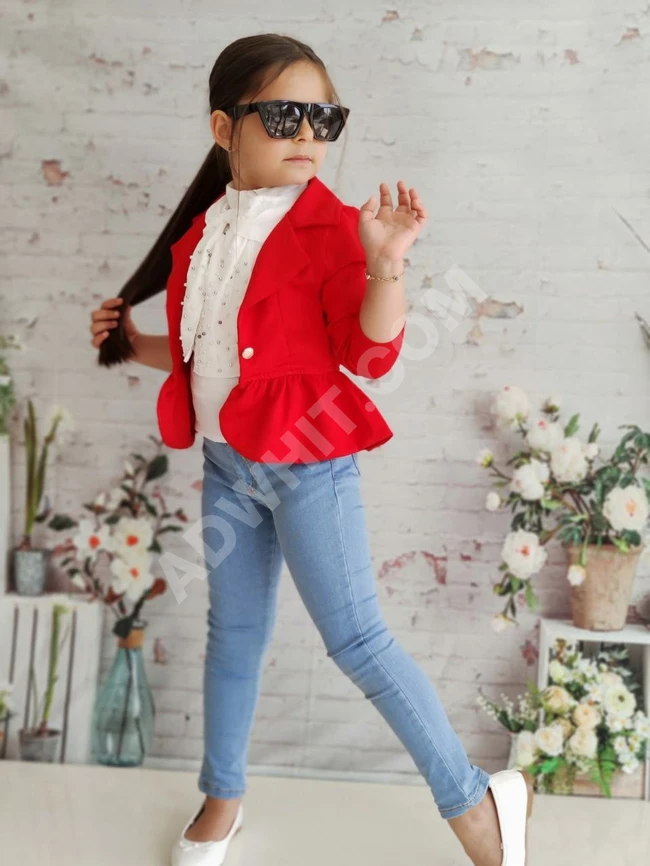 طقم بناتي ثلاث قطع 