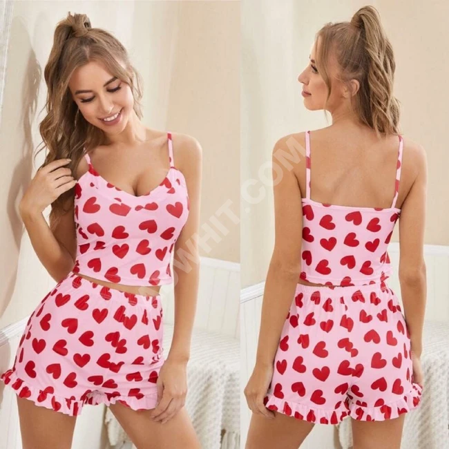 طقم نوم نسائي قطعتين