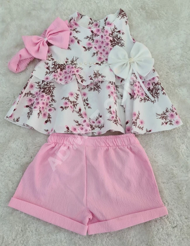 طقم بناتي ثلاث قطع 