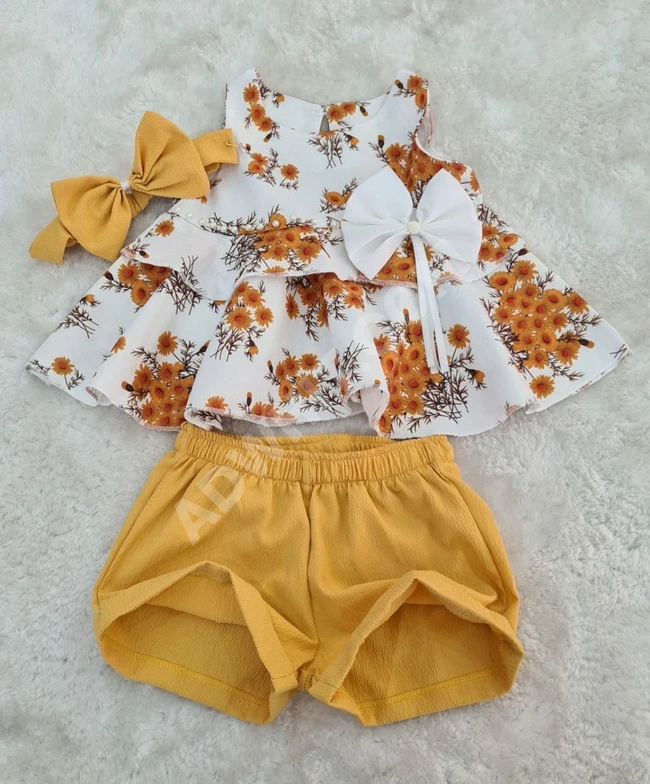 طقم بناتي ثلاث قطع 