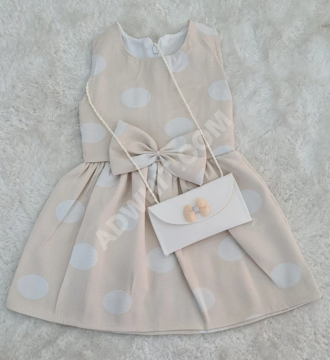 فستان بناتي مع حقيبة 