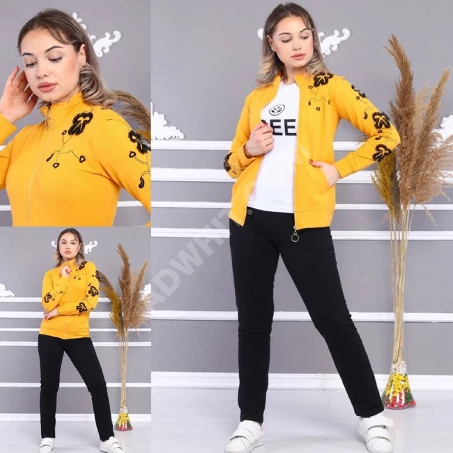 بيجاما نسائية ثلاث قطع 