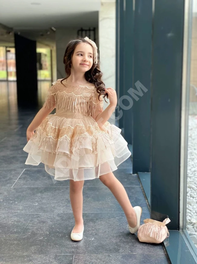 فستان بناتي مع حقيبة 