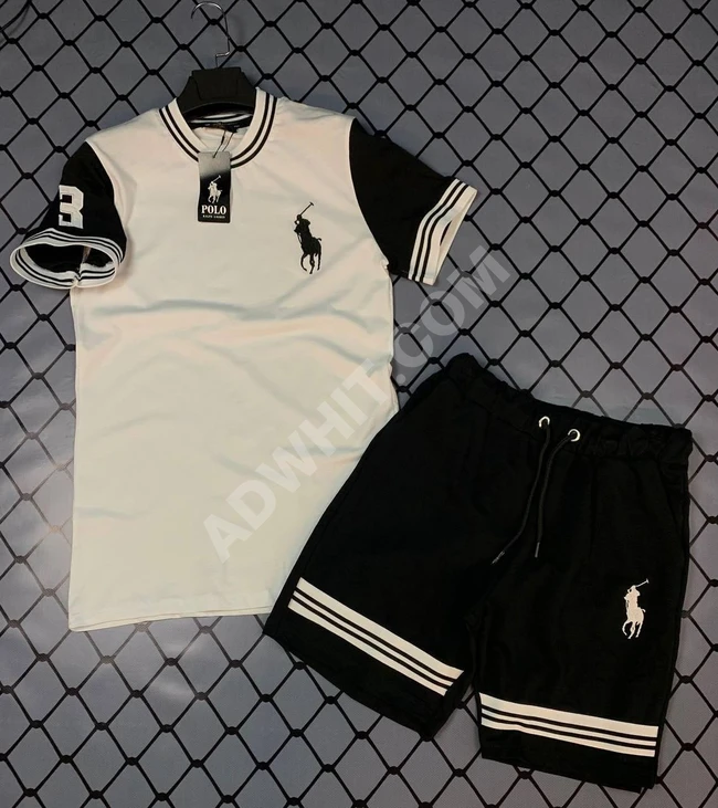 طقم رجالي قطعتين كنزة مع شورت 