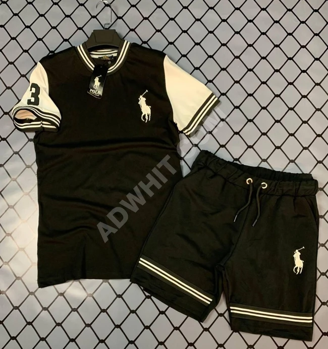 طقم رجالي قطعتين كنزة مع شورت 