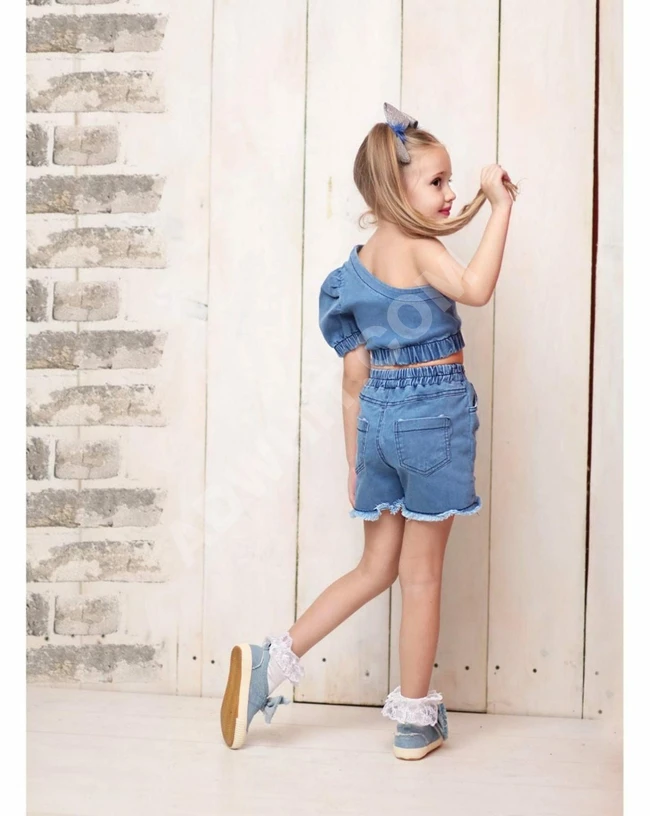 طقم جينز بناتي 