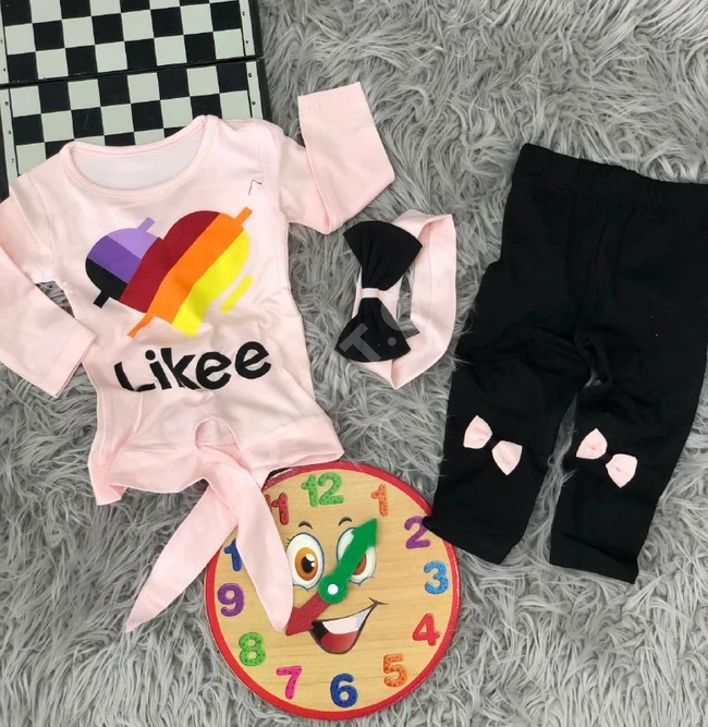 طقم بناتي ثلاث قطع 