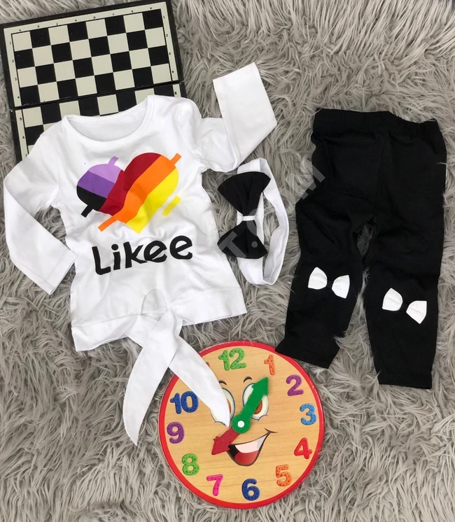 طقم بناتي ثلاث قطع 