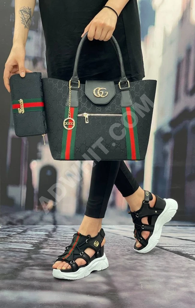 طقم حذاء سبور مع حقيبة مع جزدان نسائي 