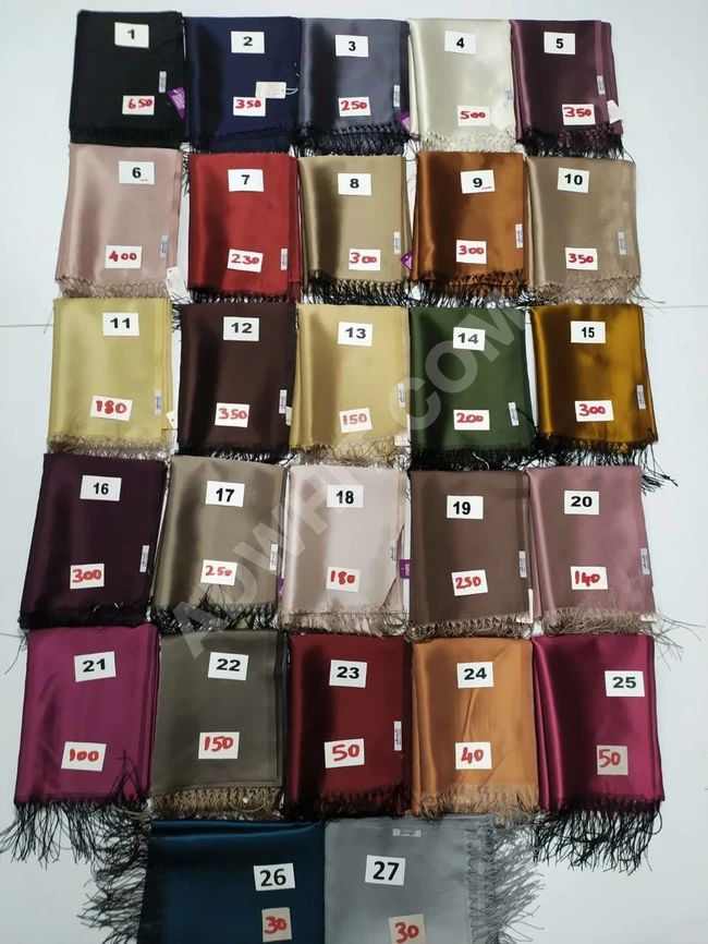 شالات نسائية ساتان بجودة عالية للمحجبات 