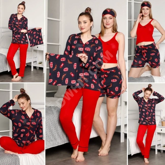 بيجاما نوم نسائية بقطع متعددة