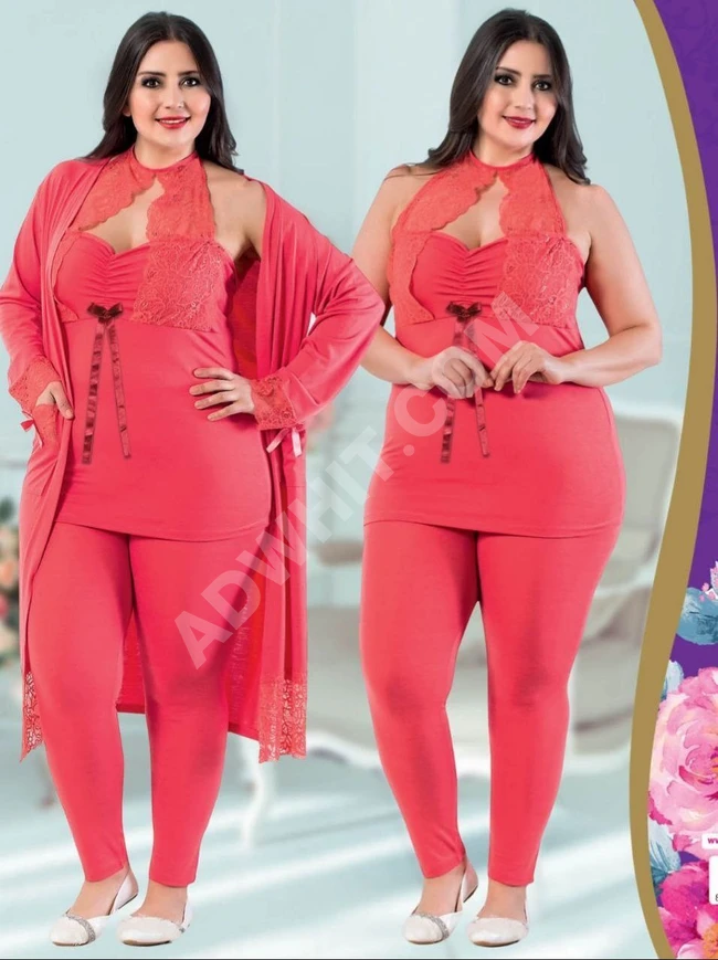 بيجاما نسائية ثلاث قطع 