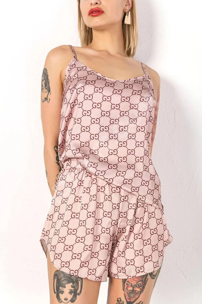 بيجاما نوم نسائية ساتان حرير 