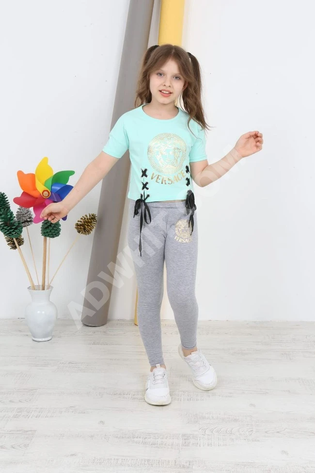 طقم صيفي بناتي قطعتين