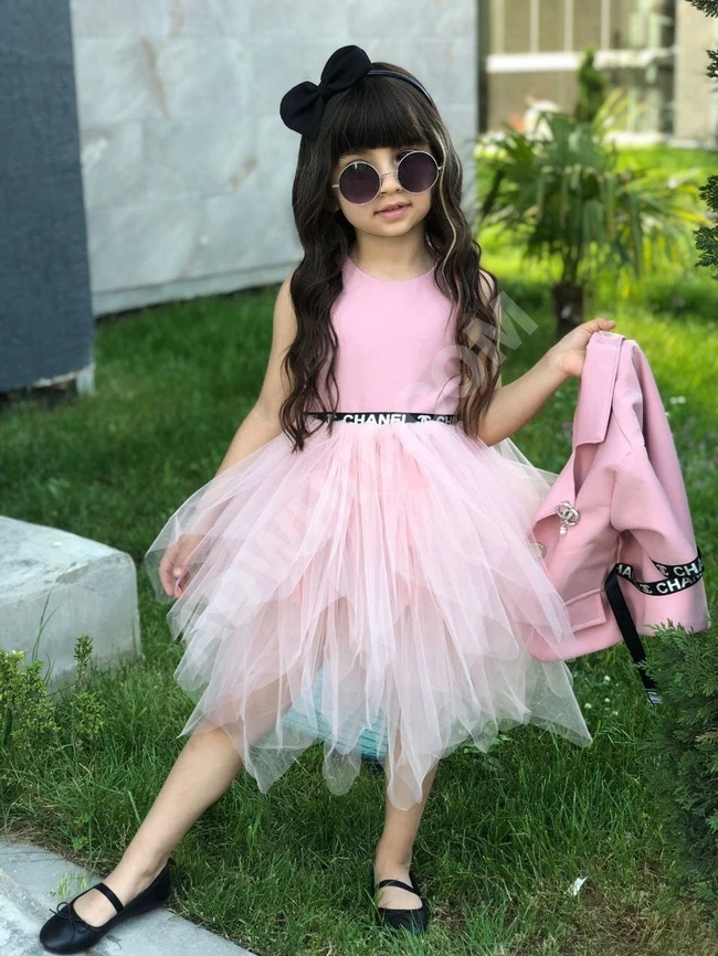 فستان بناتي مع جاكيت 