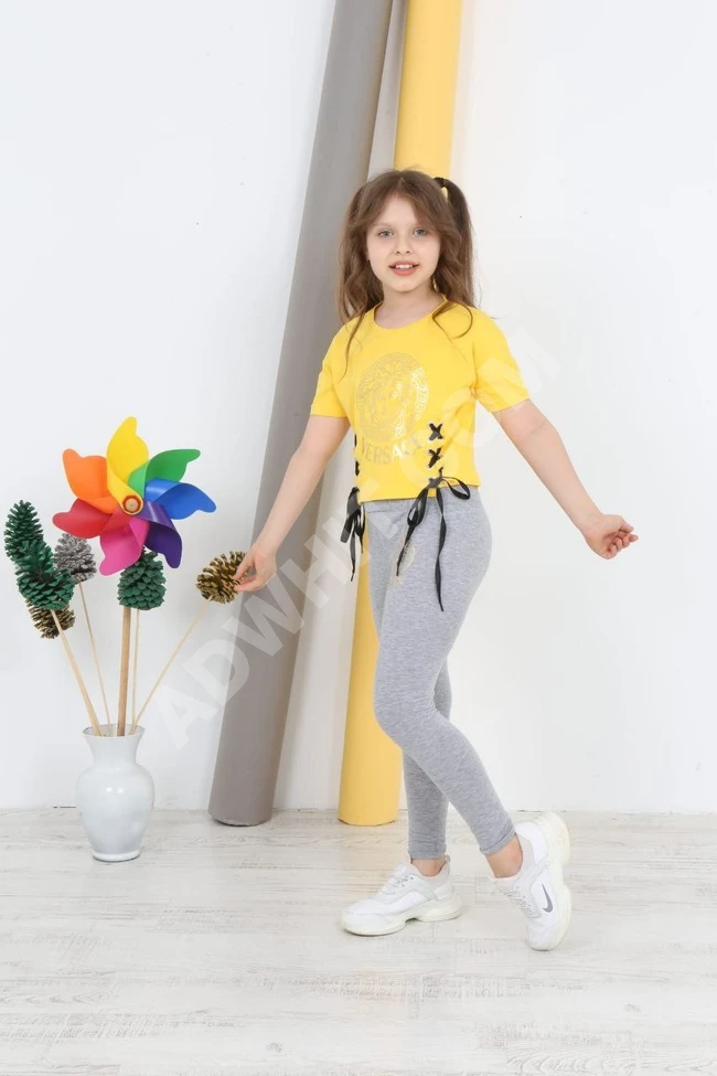 طقم صيفي بناتي قطعتين