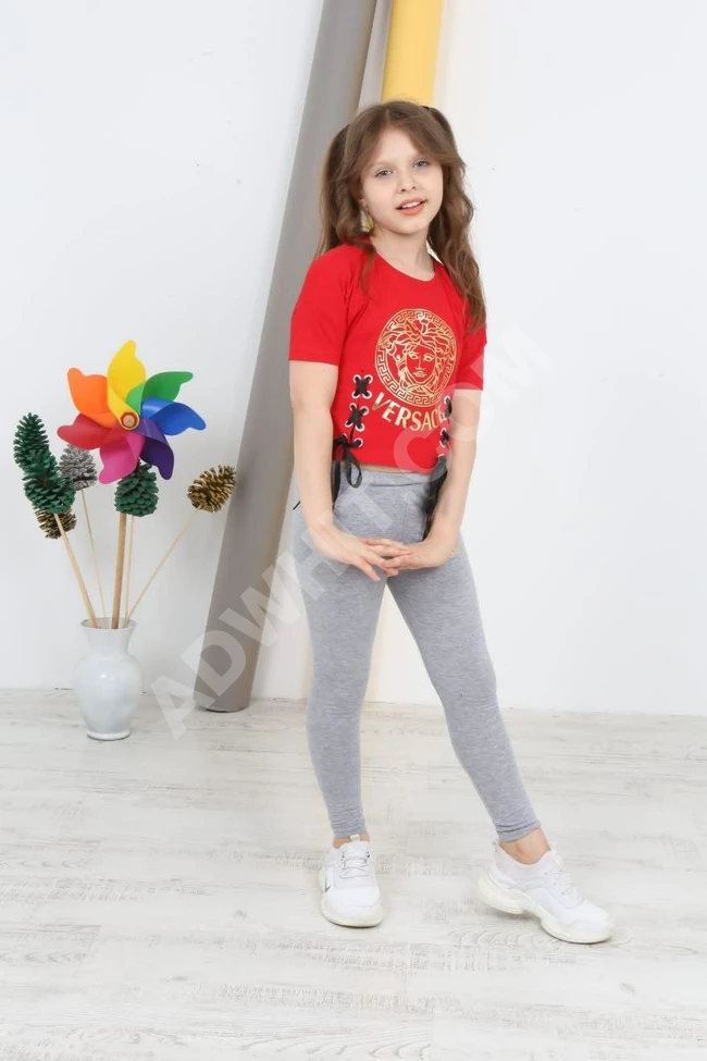 طقم صيفي بناتي قطعتين