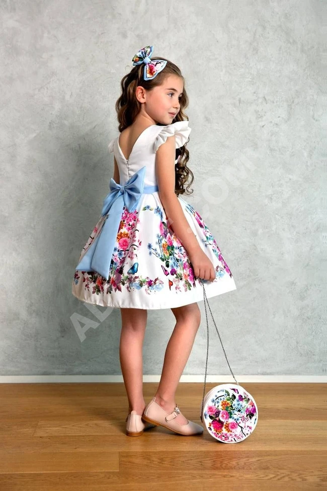 فستان بناتي مع حقيبة 