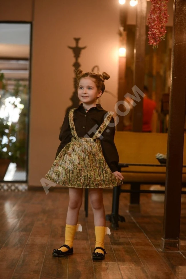 طقم بناتي سالوبيت مع قميص 