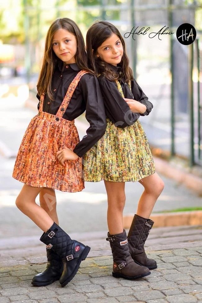 طقم بناتي سالوبيت مع قميص 