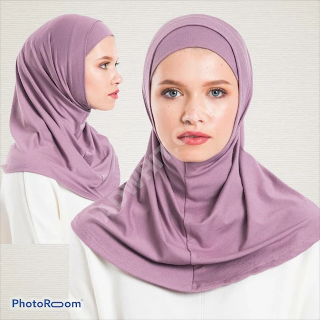 حجاب نسائي قطعتين بألوان متعددة 