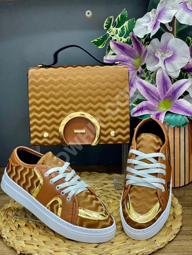 طقم نسائي حذاء مع حقيبة 