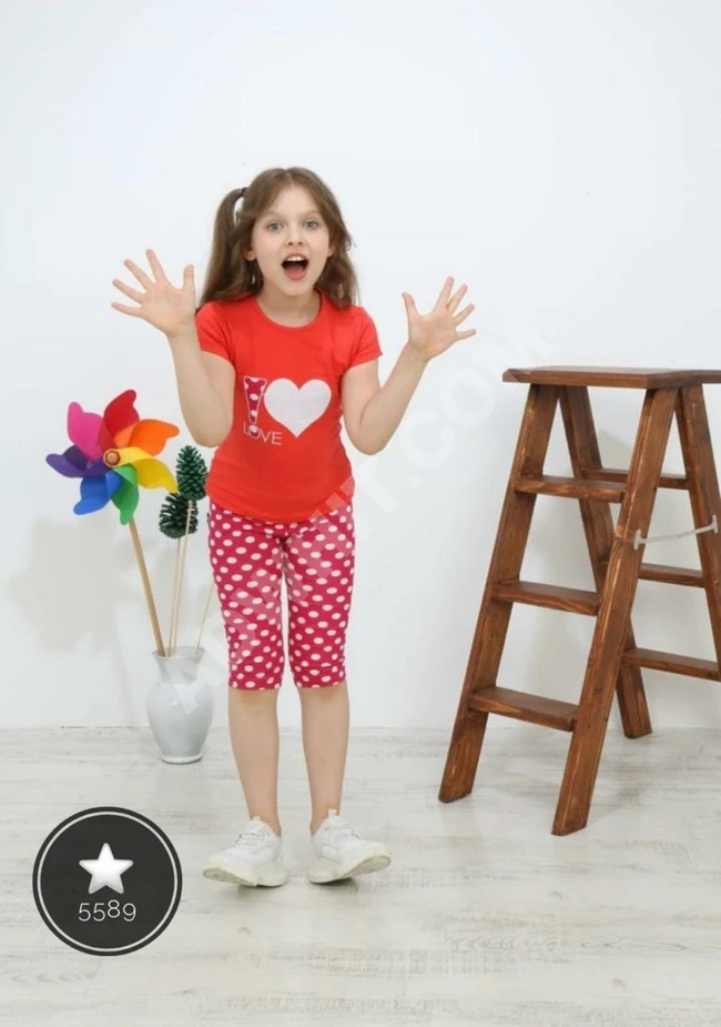 طقم بناتي صيفي 