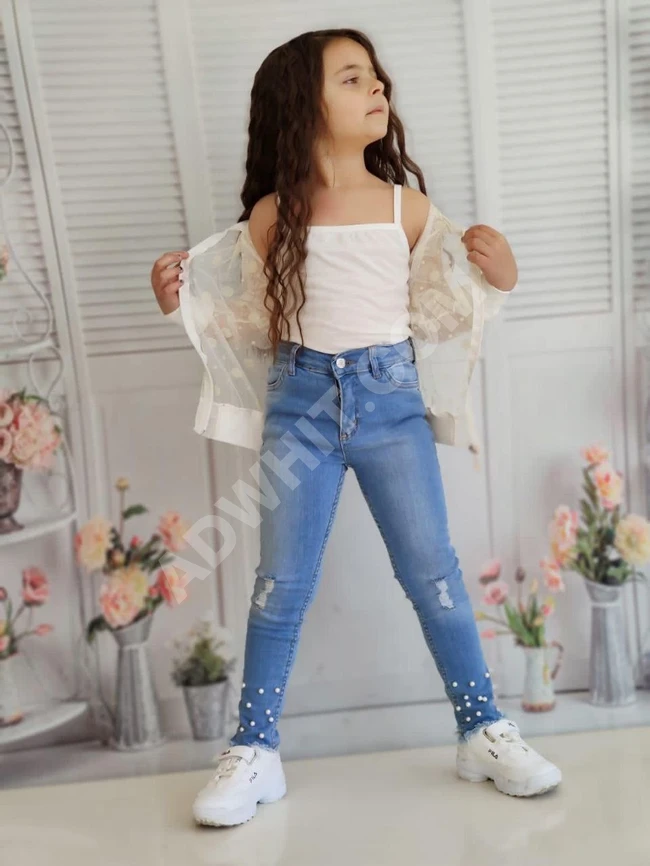 طقم بناتي ثلاث قطع 