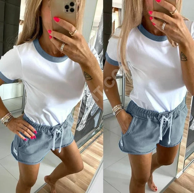 بيجاما شورت نسائية متوفرة بمقاسات كبيرة 