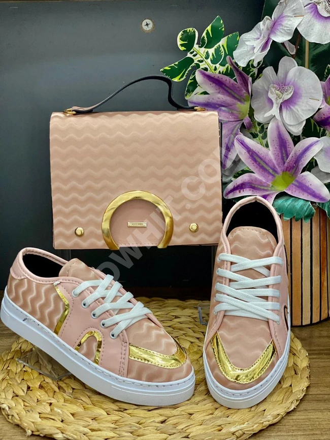 طقم حذاء مع حقيبة نسائي 