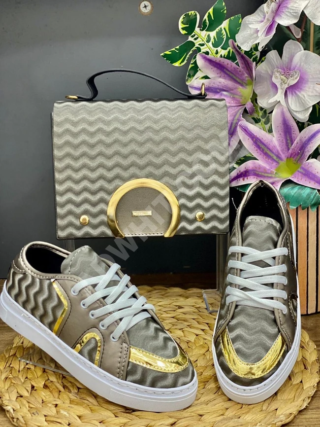 طقم حذاء مع حقيبة نسائي 