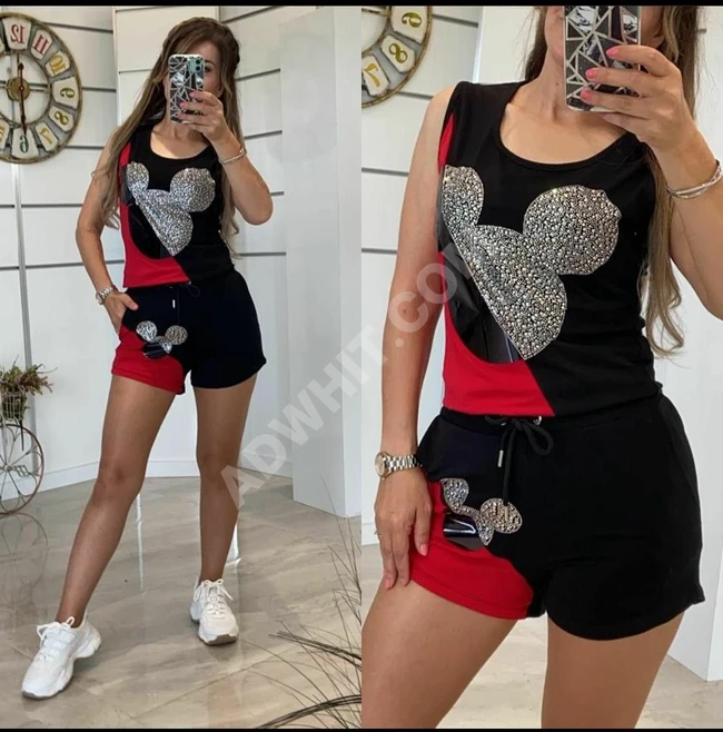 بيجاما شورت نسائية متوفرة بمقاسات كبيرة 