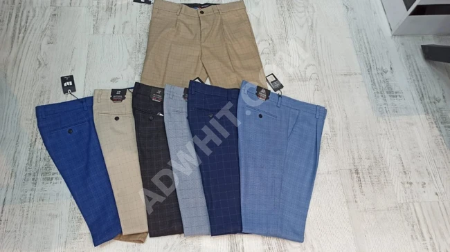 بنطال رجالي بأشكال مختلفة 