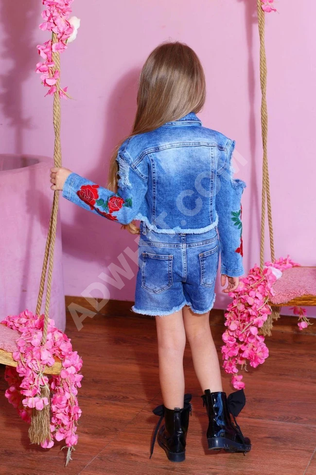 طقم جينز بناتي 