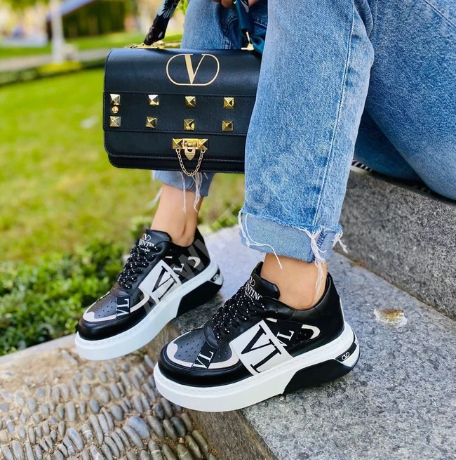 طقم حذاء مع حقيبة نسائي 