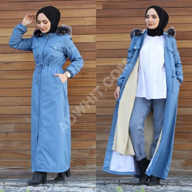 جاكيت شتوي نسائي طويل