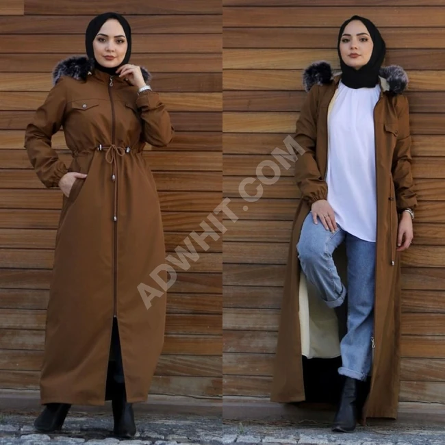 جاكيت شتوي نسائي طويل