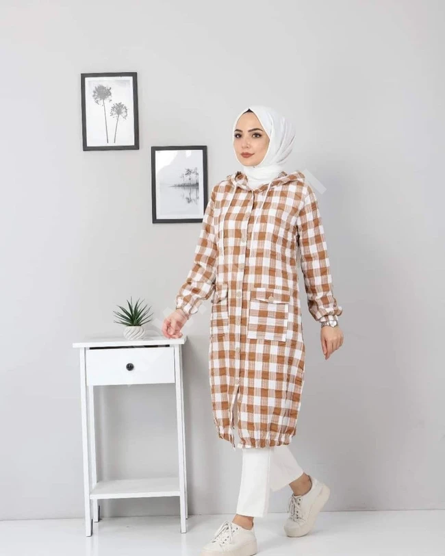 تونيك نسائي طويل للمحجبات 