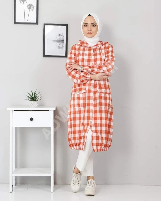 تونيك نسائي طويل للمحجبات 