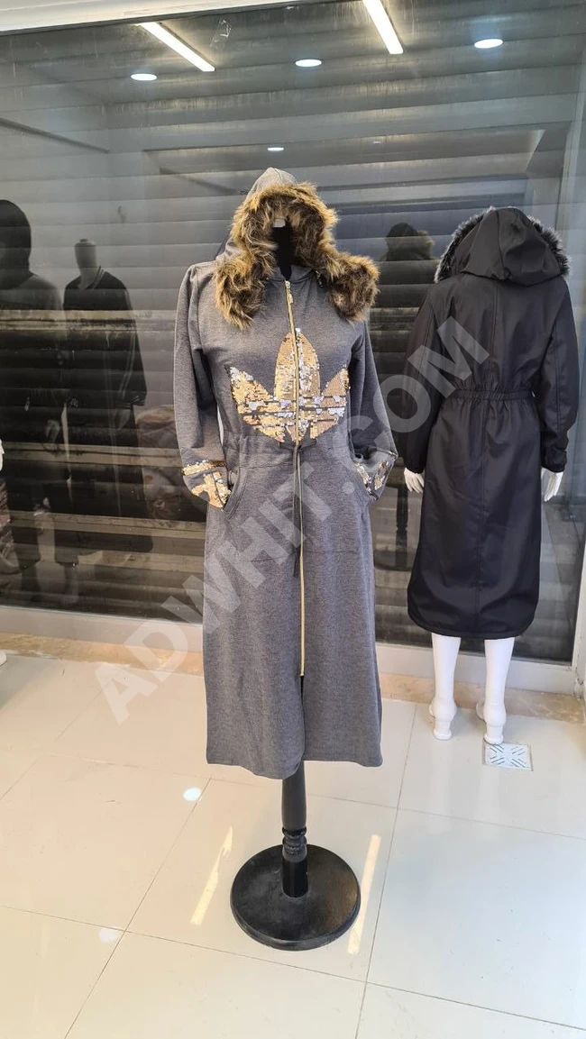 جاكيت سبور نسائي طويل للمحجبات