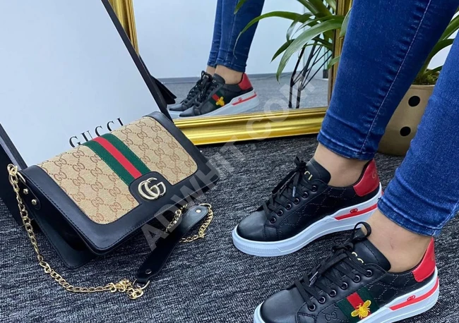 طقم حذاء سبور مع حقيبة نسائي 