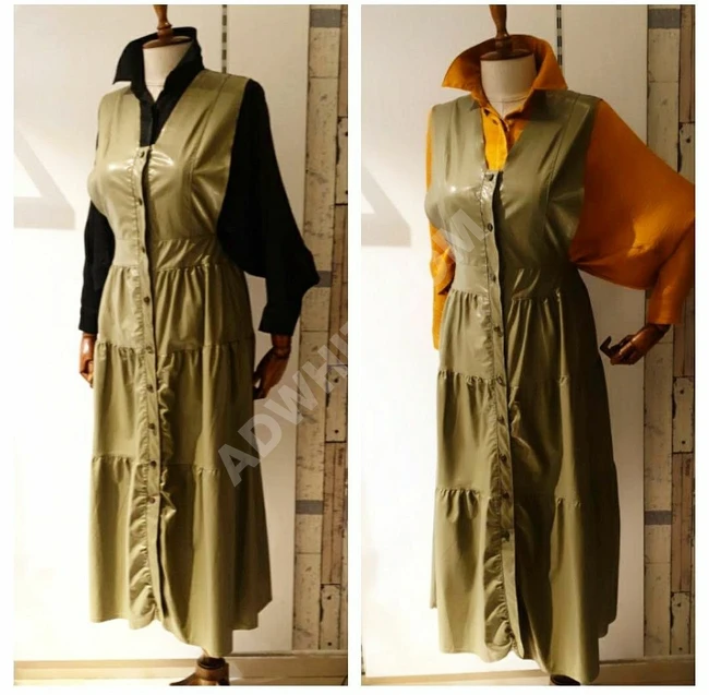 فستان جلد نسائي 