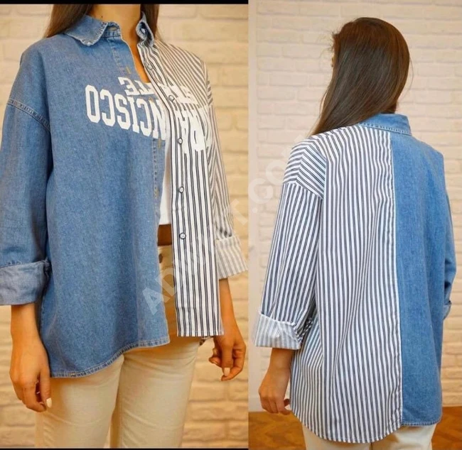 قميص جينز نسائي 