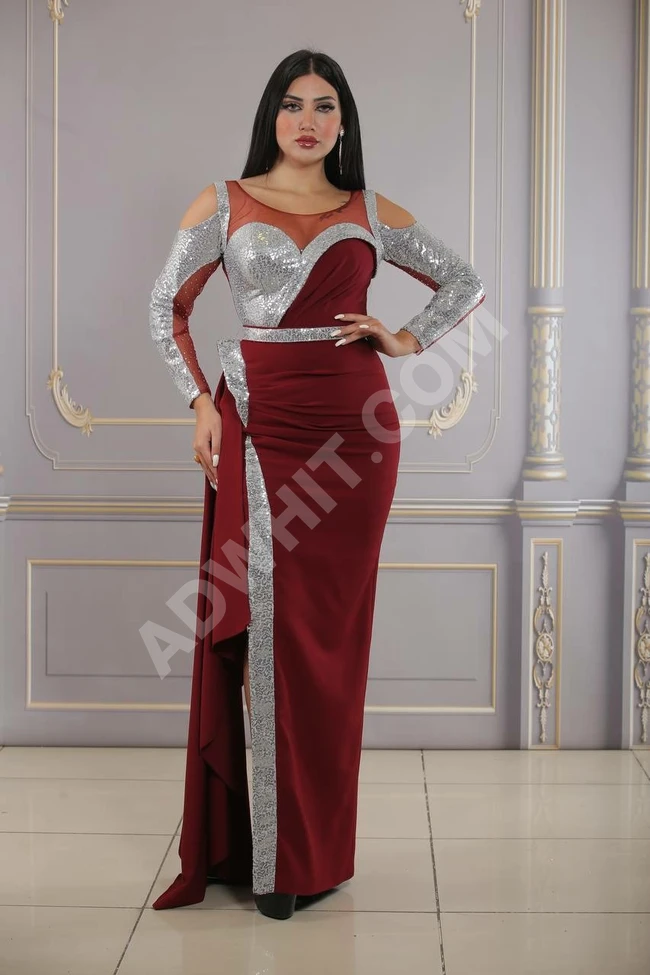 فستان سهرة نسائي طويل 