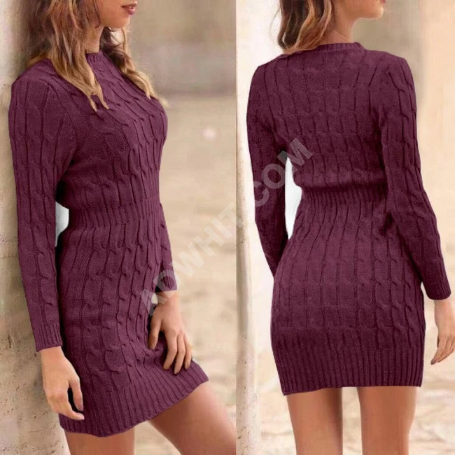 فستان نسائي صوف قصير 