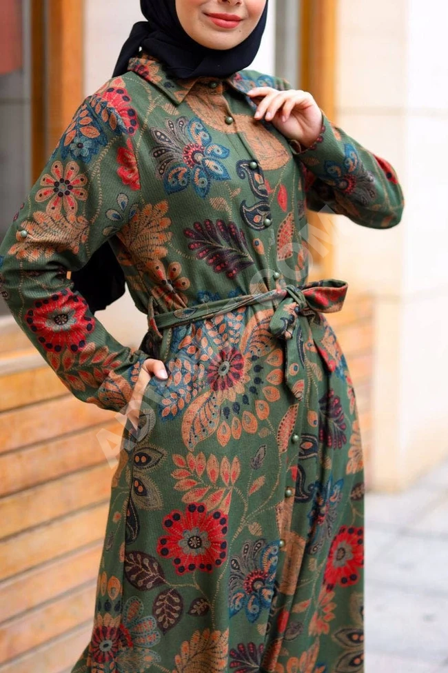 فستان نسائي طويل للمحجبات 