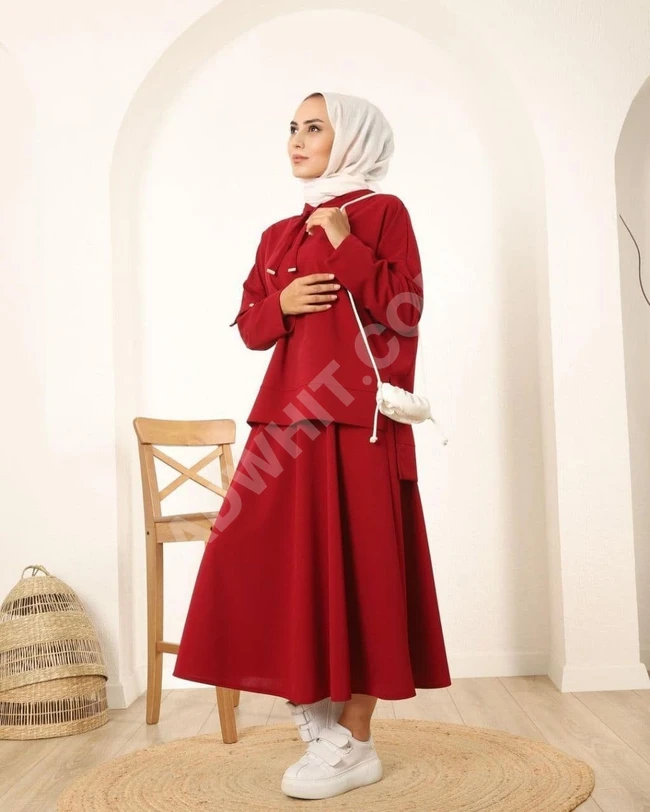 طقم نسائي جاكيت مع تنورة