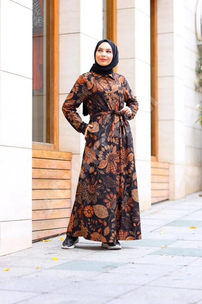 فستان نسائي طويل للمحجبات 