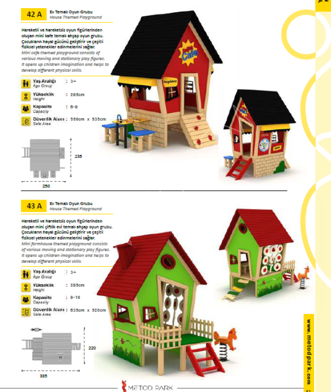 بيوت خشبية للاطفال خاصة بالمناطق الخارجية 